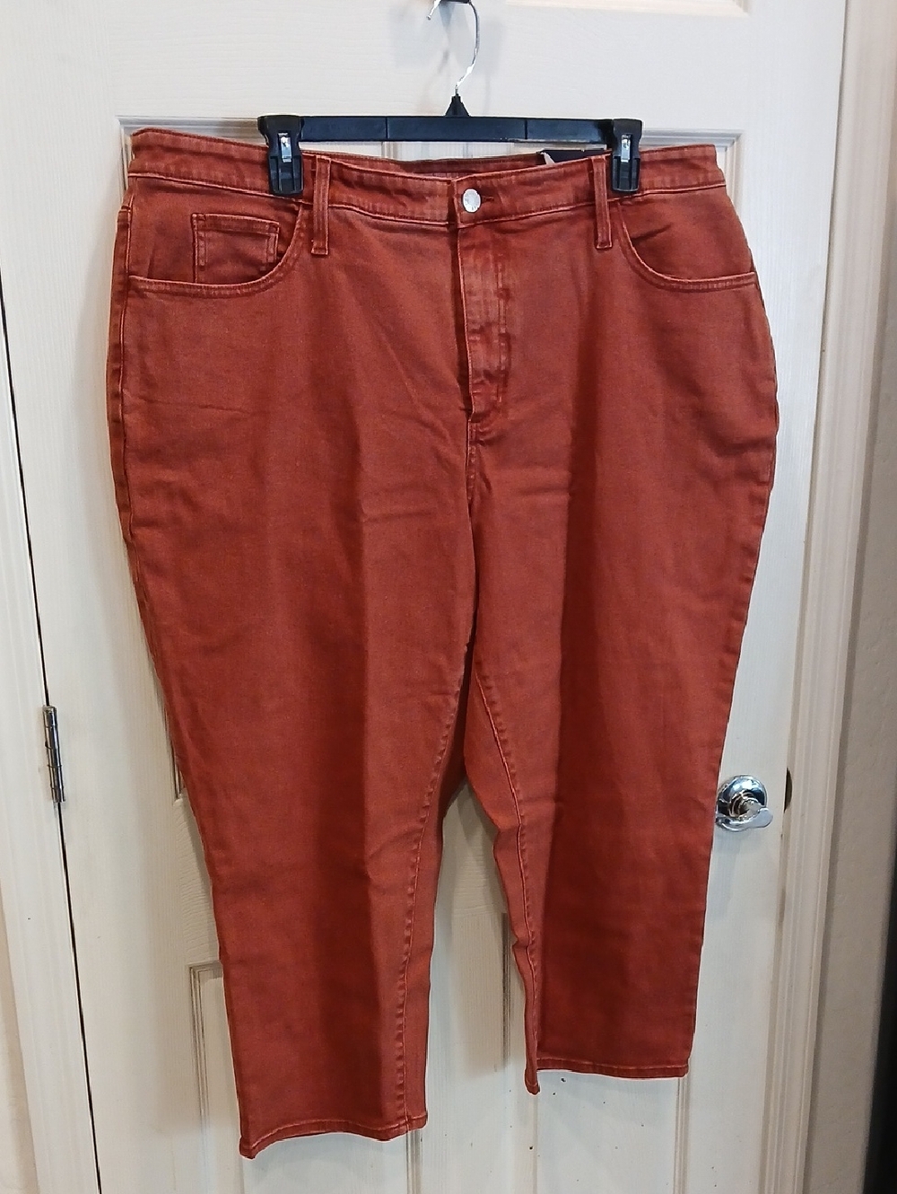 Ava & Viv Rust Cropped High-Rise Jeans